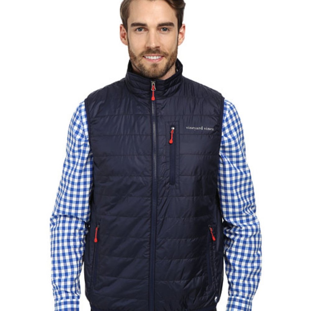 Men's Vineyard Vines Navy Mountain Weekend Vest